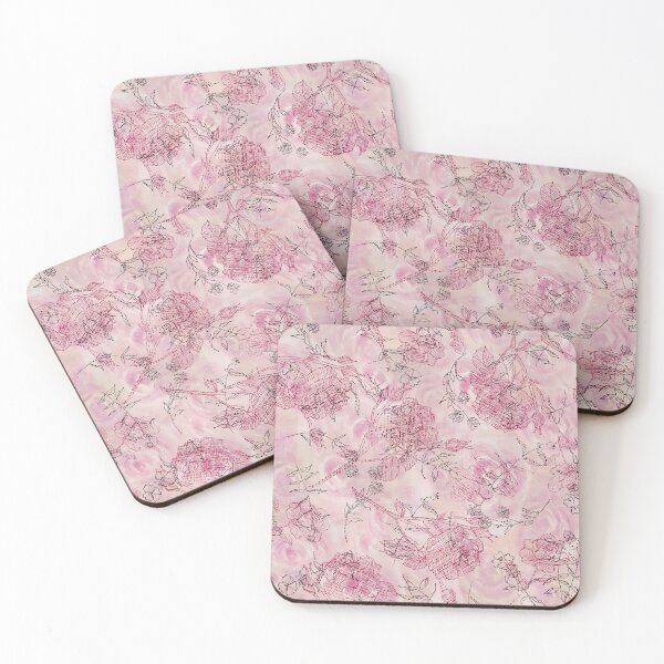 Item preview, Soft roses and sprigs repeat designed and sold by sandraliza.