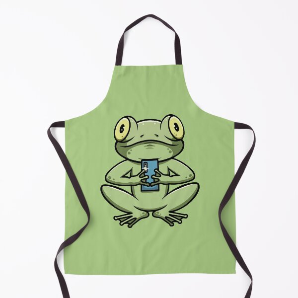 Item preview, Cute frog take a photo cartoon illustration designed and sold by cubbone.