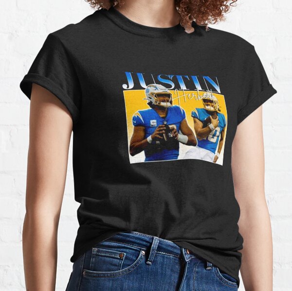 Justin Herbert Shirt American Football Player NFL Los Angeles Chargers  Vintage Bootleg Classi