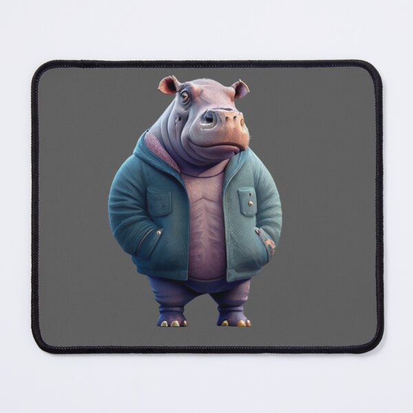 Item preview, Cute Hippo - Wearing a jacket designed and sold by positivVibesArt.