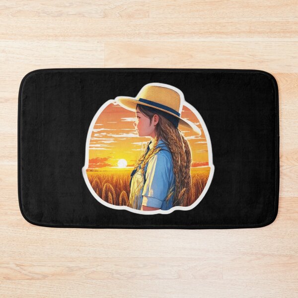 Item preview, Girl Looking at Retro Sunset over a Wheat Field designed and sold by Ridiculam Toga.