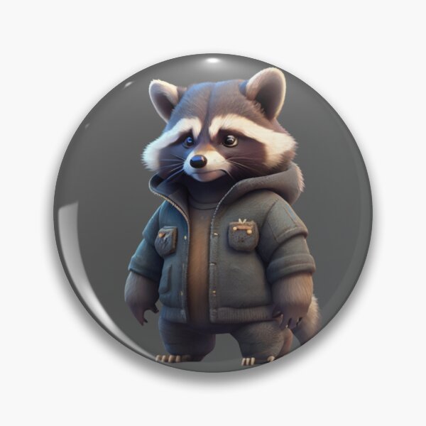Item preview, Cute Raccoon - Wearing a jacket  designed and sold by positivVibesArt.