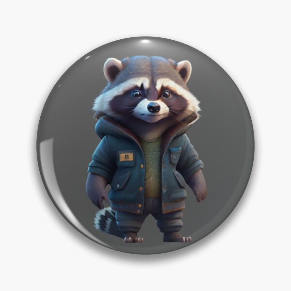 Item preview, Cute Raccoon - Wearing a jacket - II designed and sold by positivVibesArt.