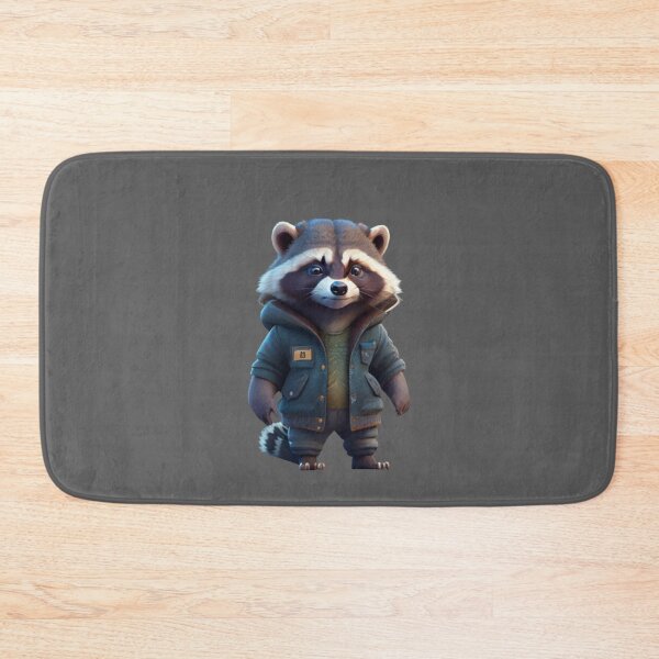 Item preview, Cute Raccoon - Wearing a jacket - II designed and sold by positivVibesArt.