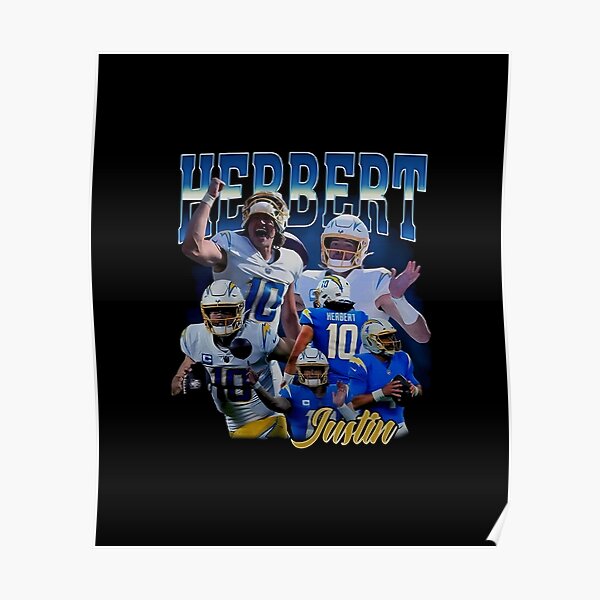 Justin Herbert Football Edit Tapestries Chargers - Justin Herbert