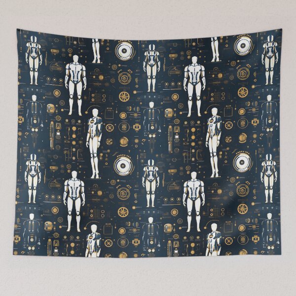 Item preview, xSeamless Pattern Beyond Interfaces: Futuristic Digital Art Unleashed designed and sold by AlienSkinEyes.