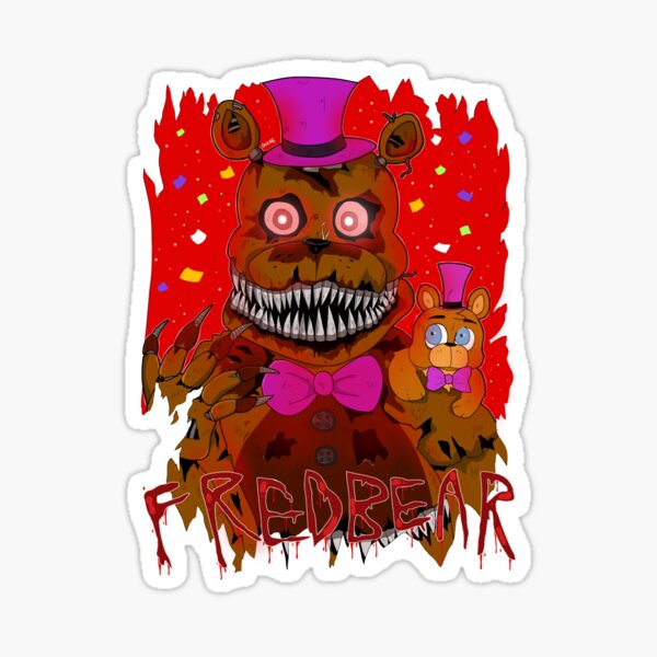 FNAF Nightmare Fredbear Fanart Sticker for Sale by tayatarantula