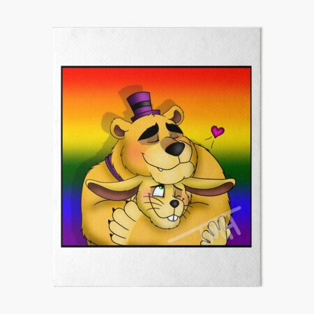 fredbear and springbonnie Art Board Print for Sale by crocoshop