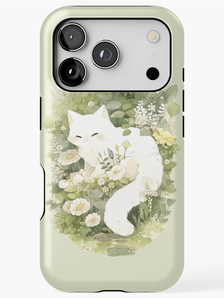 Thumbnail 1 of 4, iPhone Case, Spring Bloom Cat designed and sold by TheThreePixels.