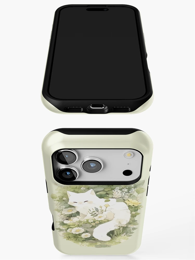 Thumbnail 3 of 4, iPhone Case, Spring Bloom Cat designed and sold by TheThreePixels.