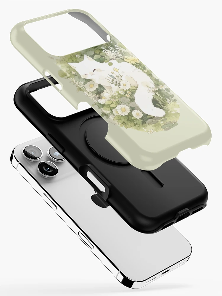 Thumbnail 2 of 4, iPhone Case, Spring Bloom Cat designed and sold by TheThreePixels.