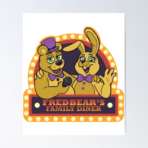  FNAF-Fredbear's Family Diner Pizza Poster 8 x 12 Inch Funny  Metal Tin Sign Game Room Man Cave Wall Decor : Home & Kitchen