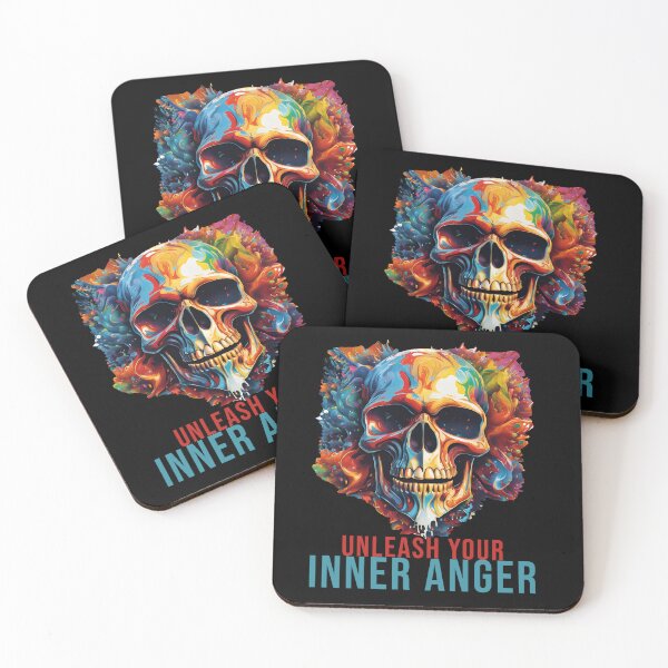 Item preview, Unleash Your Inner Anger Splash Skull Art designed and sold by al21ex.