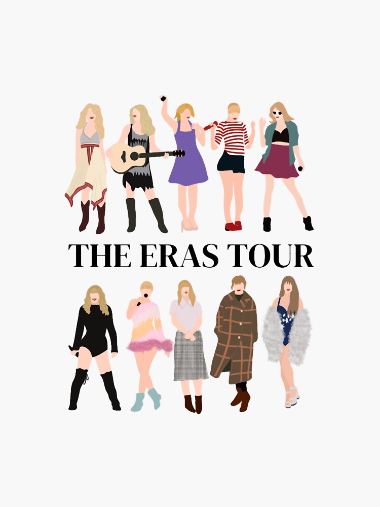 Taylor The Eras Tour 2023 Through The Eras Sticker sold by Sod ...