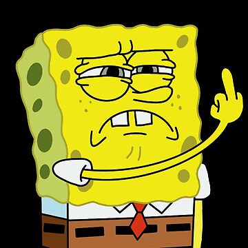 Artwork thumbnail, Spongebob Meme Middle Finger by sadkiga