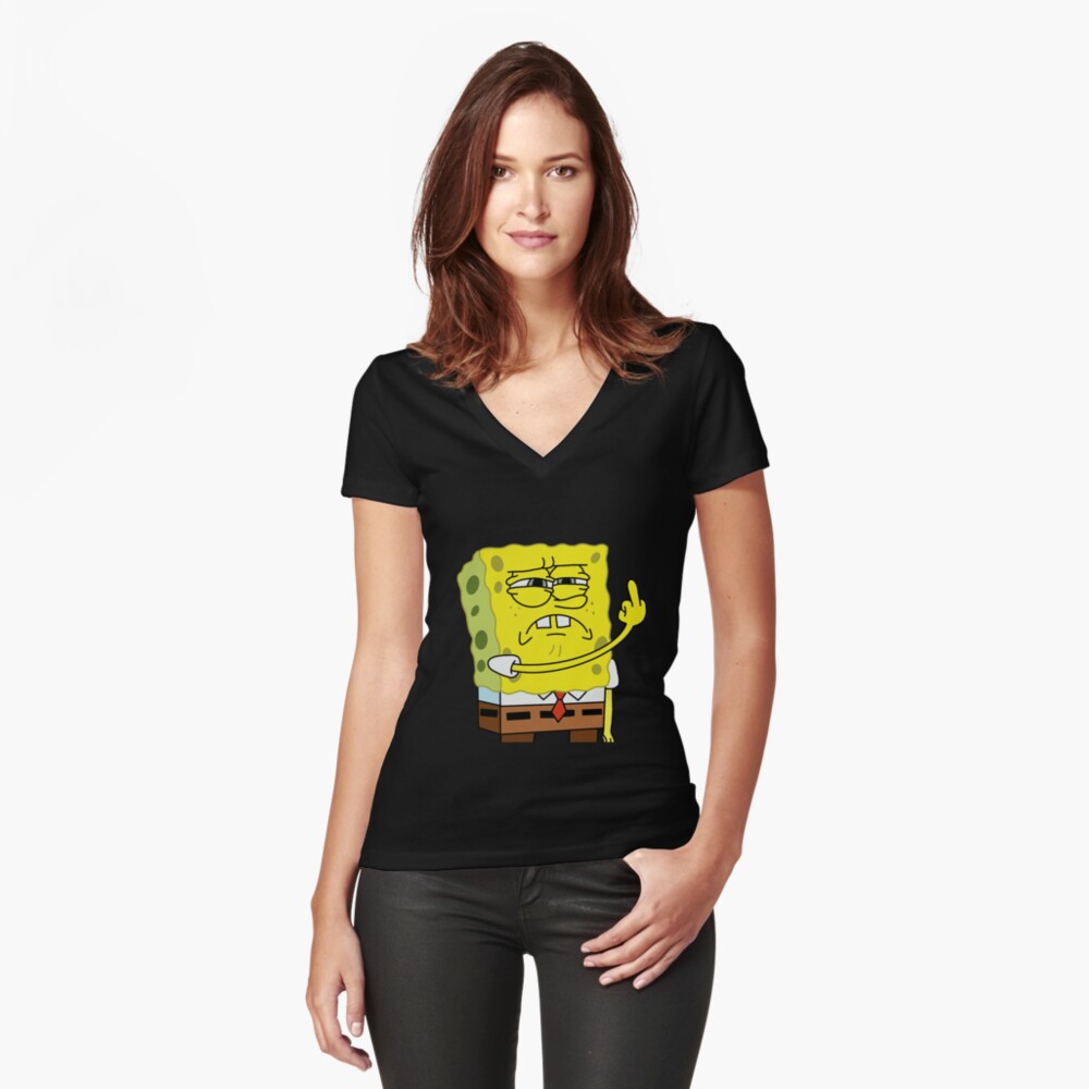 Item preview, Fitted V-Neck T-Shirt designed and sold by sadkiga.
