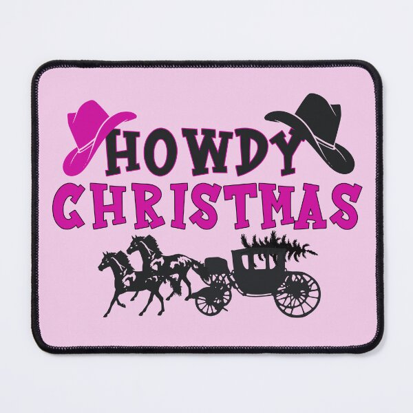 Item preview, Stagecoach Western Pink Howdy Christmas designed and sold by ALesterDesign.