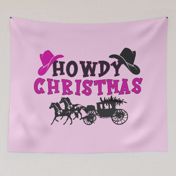 Item preview, Stagecoach Western Pink Howdy Christmas designed and sold by ALesterDesign.