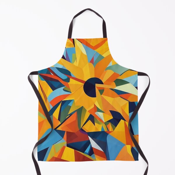 Aperçu de l'œuvre Radiance de tournesol cubiste - Fleurs géométriques en harmonie artistique créée et vendue par Freak-Scene.