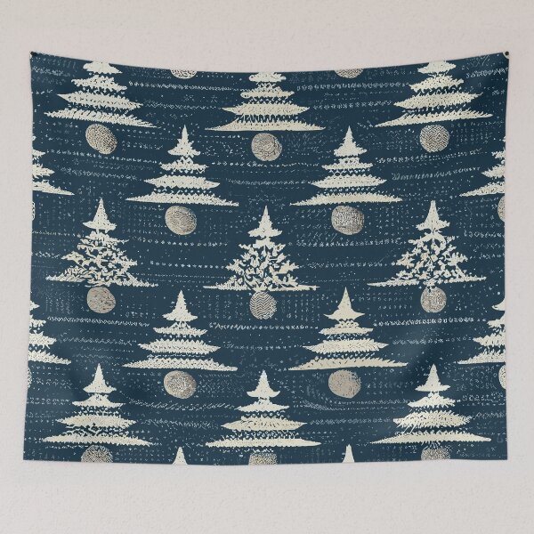 Item preview, Fairisle Christmas Tree in the Moonlight designed and sold by SamJanner.
