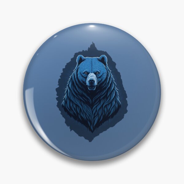 Artikelvorschau, Bär im Vektorstil in Blau entworfen und verkauft von NordicBadger.