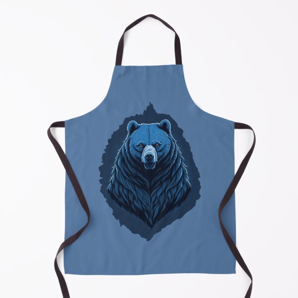Artikelvorschau, Bär im Vektorstil in Blau entworfen und verkauft von NordicBadger.