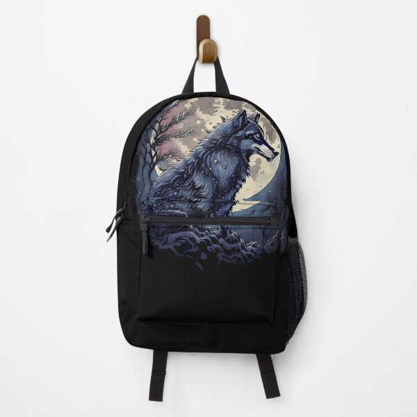 Item preview, A creepy illustration of a wolf and the fulll moon. designed and sold by twisted-dot.