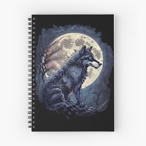 Item preview, A creepy illustration of a wolf and the fulll moon. designed and sold by twisted-dot.