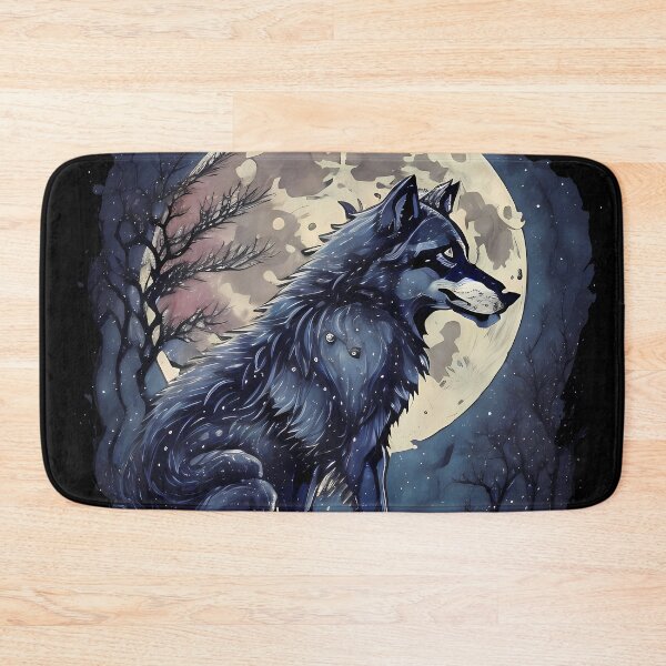 Item preview, A creepy illustration of a wolf and the fulll moon. designed and sold by twisted-dot.