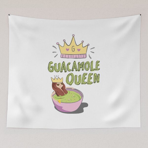 Item preview, Guacamole Queen Funny Illustration for Avocado Lovers designed and sold by TheVeganPride.