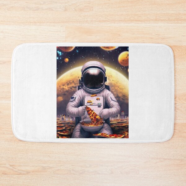 Item preview, Astronaut eating pizza designed and sold by IguaranDesign.