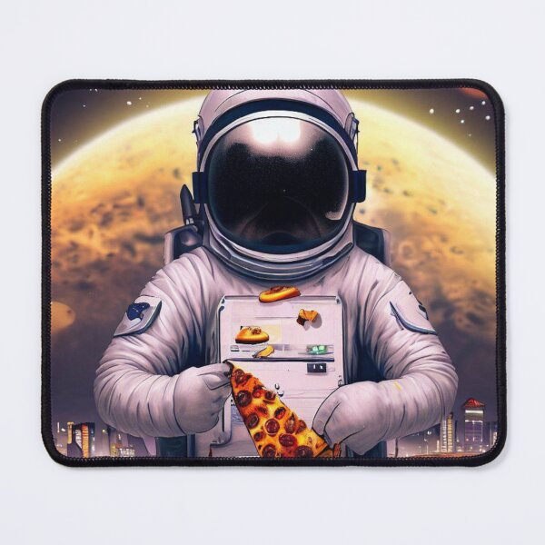 Item preview, Astronaut eating pizza designed and sold by IguaranDesign.