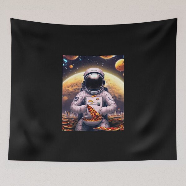 Item preview, Astronaut eating pizza designed and sold by IguaranDesign.