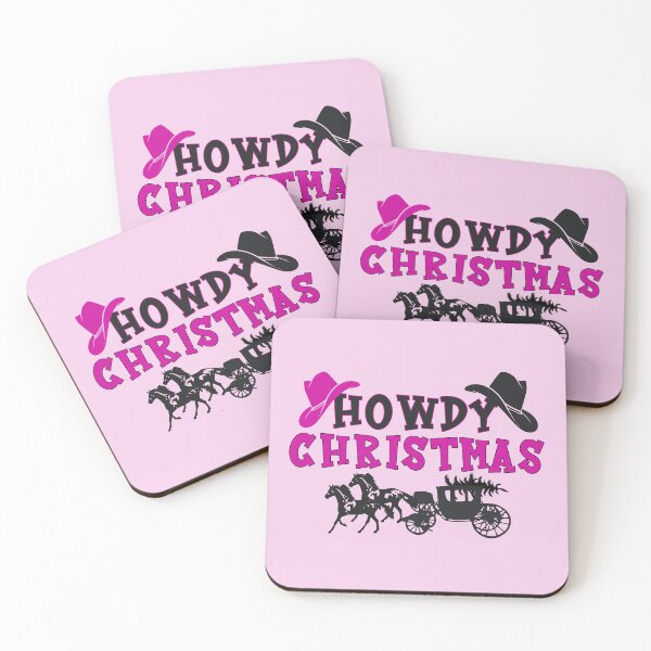 Item preview, Stagecoach Western Pink Howdy Christmas designed and sold by ALesterDesign.