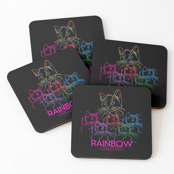 Item preview, Rainbow cats designed and sold by CuteCatsCoffee.