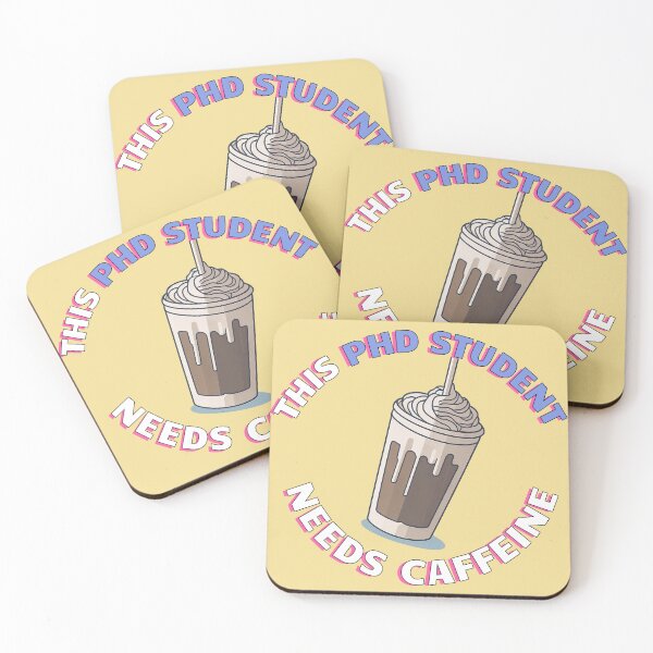 Item preview, This PhD Student Needs Caffeine - Cute Iced Coffee  designed and sold by SallySunday.