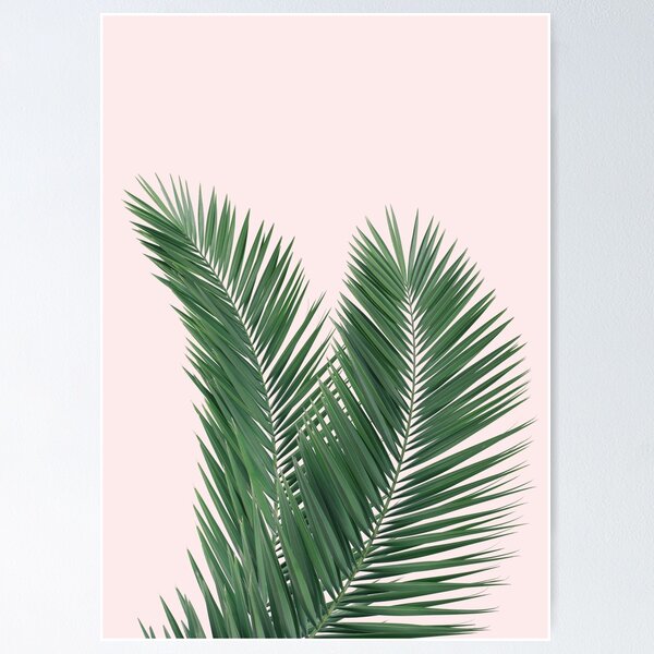 Item preview, Palm leaves, tropical leaves pink background designed and sold by Digital  Cloud.