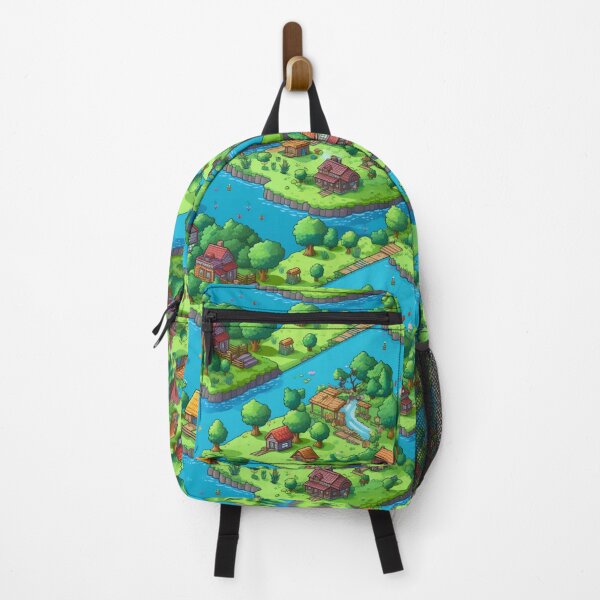 Item preview, Pixel Art Pattern of a Small Village - Gift for Gamers designed and sold by AITeeGenius.