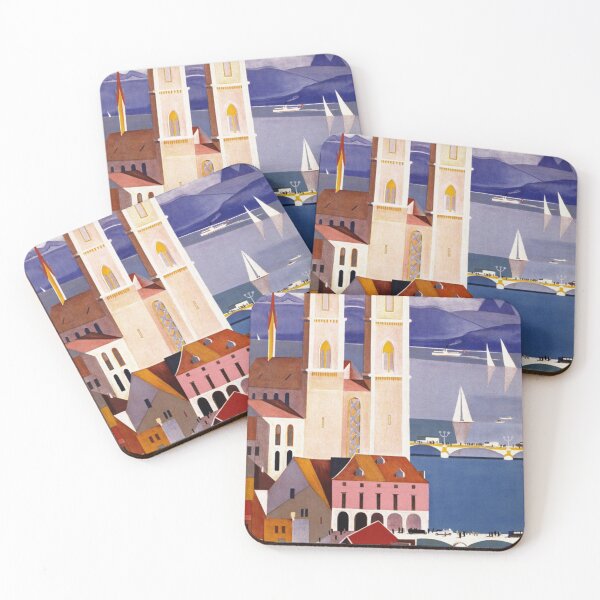 Item preview, Vintage Travel Poster Zurich designed and sold by Sasha Art Gallery.