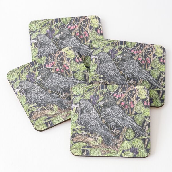 Item preview, Ravens in the Brambles designed and sold by MindyourAntlers.