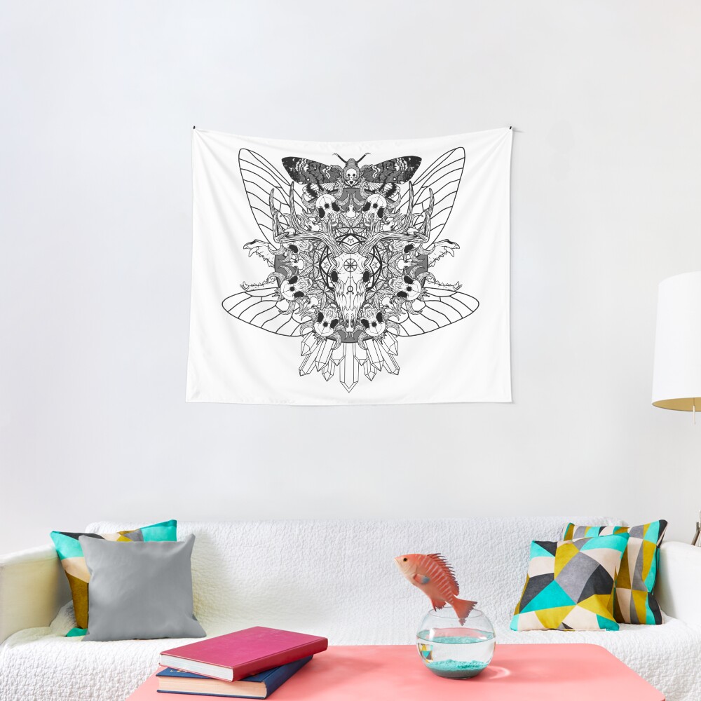 Animal Skull Mandala Tapestry