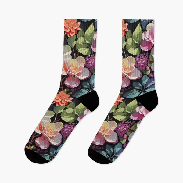 Item preview, Whimsical Watercolor Dark Floral Hydrangea Pattern #30 designed and sold by Rae-SunshineArt.