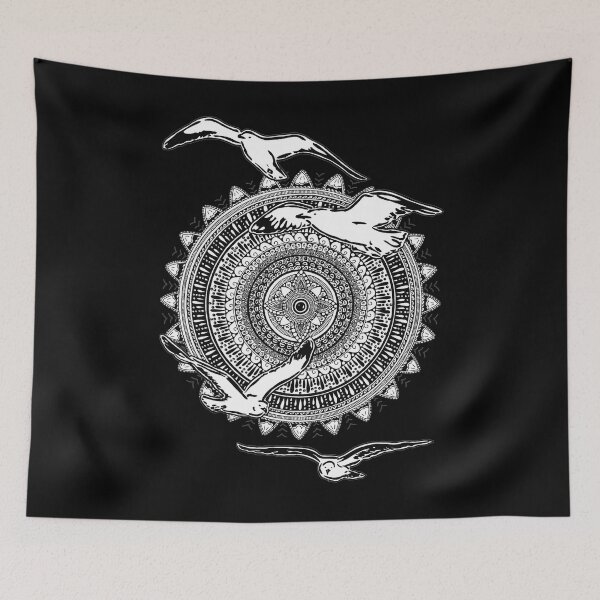 Item preview, Mandala Power Animals Seagulls Motif Mandala Totem Animals designed and sold by AnnaMDesign.