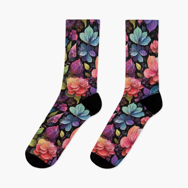 Item preview, Whimsical Watercolor Dark Floral Hydrangea Pattern #31 designed and sold by Rae-SunshineArt.