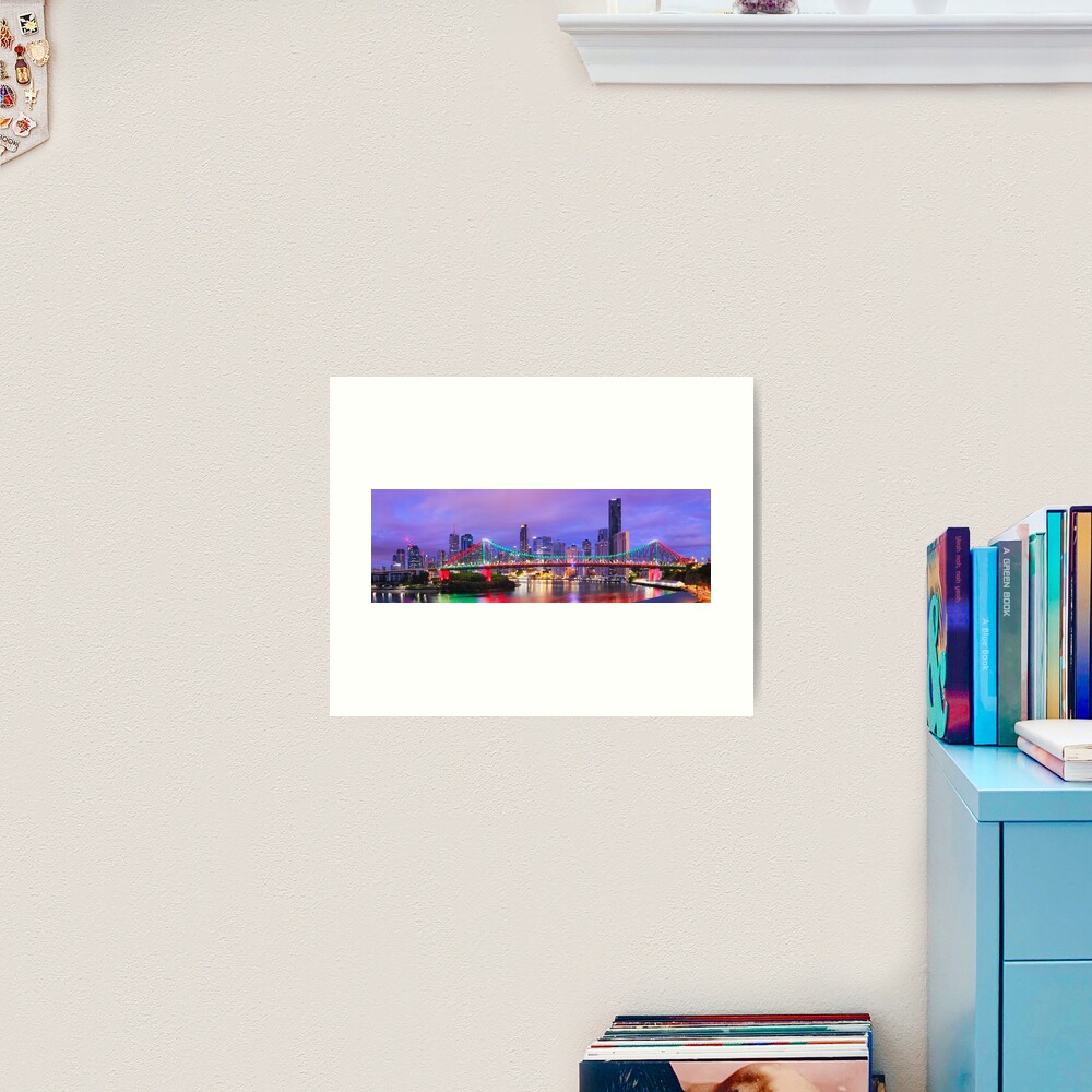 Colourful Story Bridge, Brisbane, Queensland, Australia Art Print