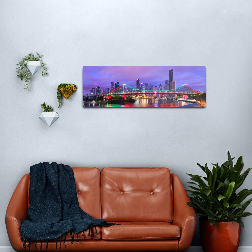 Colourful Story Bridge, Brisbane, Queensland, Australia Metal Print