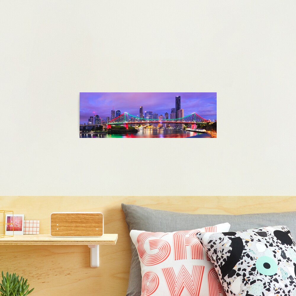 Colourful Story Bridge, Brisbane, Queensland, Australia Photographic Print