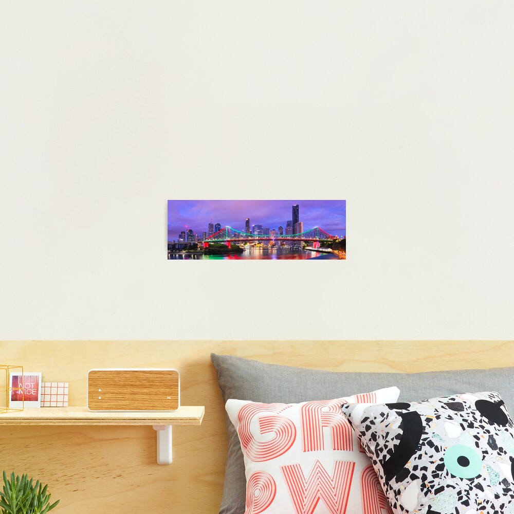 Colourful Story Bridge, Brisbane, Queensland, Australia Photographic Print