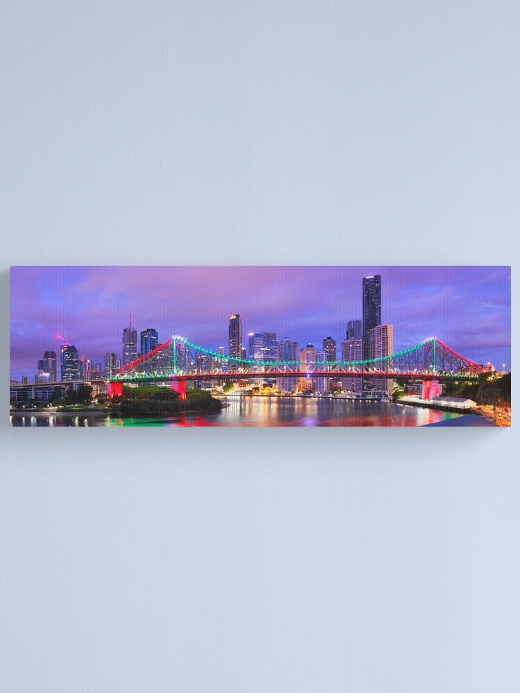 Alternate view of Colourful Story Bridge, Brisbane, Queensland, Australia Canvas Print
