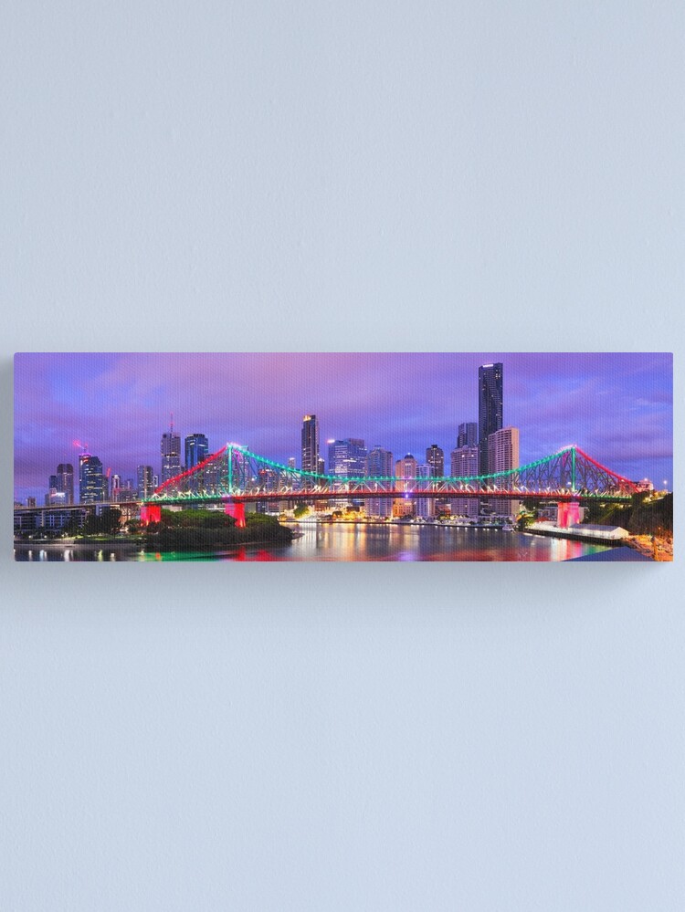 Alternate view of Colourful Story Bridge, Brisbane, Queensland, Australia Canvas Print